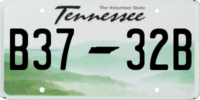 TN license plate B3732B