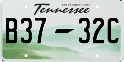 TN license plate B3732C