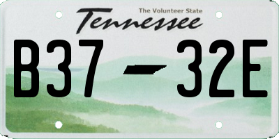 TN license plate B3732E