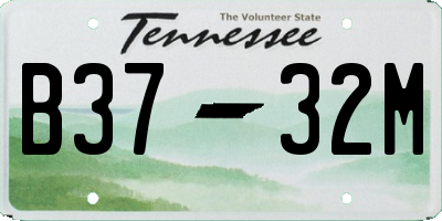 TN license plate B3732M
