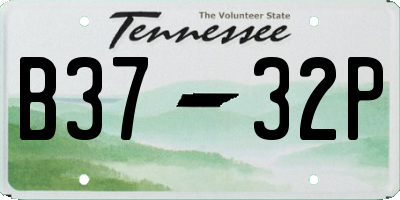 TN license plate B3732P