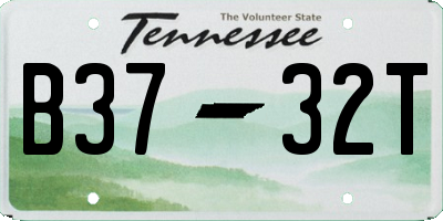 TN license plate B3732T