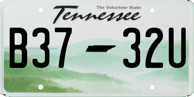 TN license plate B3732U
