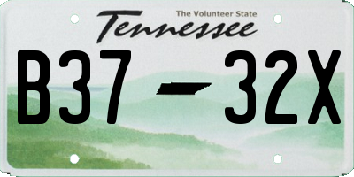 TN license plate B3732X