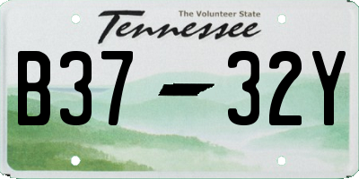 TN license plate B3732Y