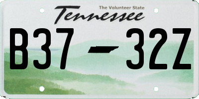 TN license plate B3732Z