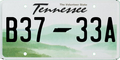 TN license plate B3733A