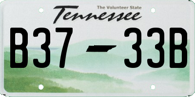 TN license plate B3733B