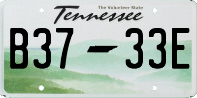 TN license plate B3733E