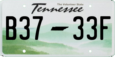 TN license plate B3733F