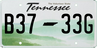 TN license plate B3733G