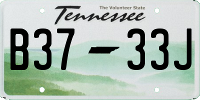 TN license plate B3733J