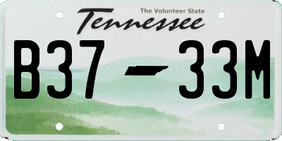 TN license plate B3733M