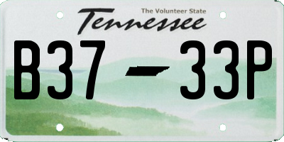 TN license plate B3733P
