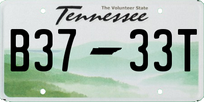 TN license plate B3733T
