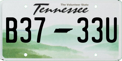 TN license plate B3733U