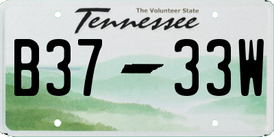 TN license plate B3733W