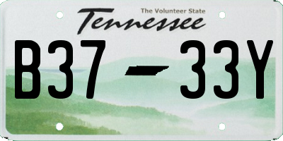 TN license plate B3733Y