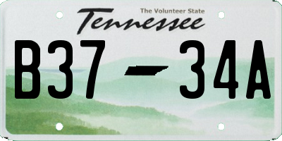 TN license plate B3734A