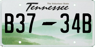 TN license plate B3734B