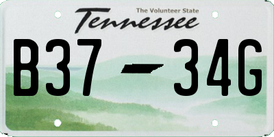 TN license plate B3734G