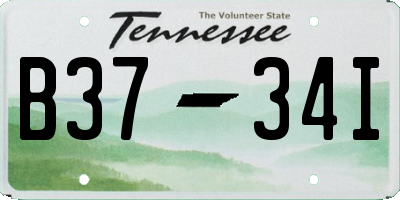 TN license plate B3734I