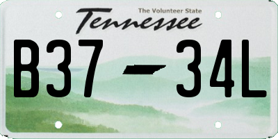TN license plate B3734L