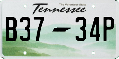 TN license plate B3734P