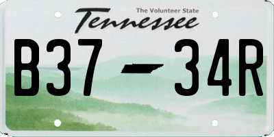 TN license plate B3734R