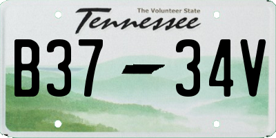 TN license plate B3734V