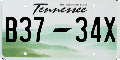 TN license plate B3734X