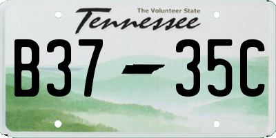 TN license plate B3735C