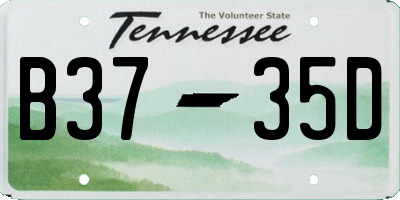 TN license plate B3735D