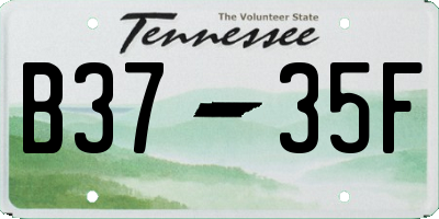 TN license plate B3735F