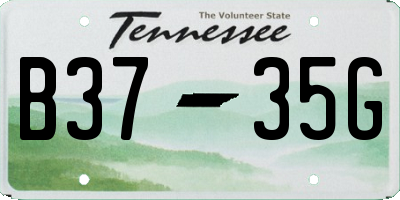 TN license plate B3735G
