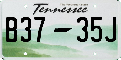 TN license plate B3735J