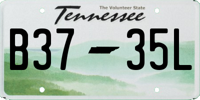 TN license plate B3735L