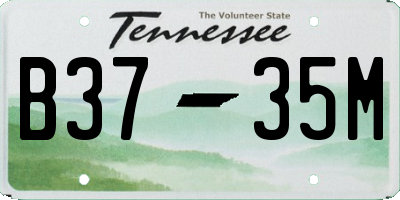TN license plate B3735M