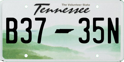 TN license plate B3735N