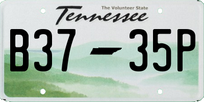 TN license plate B3735P