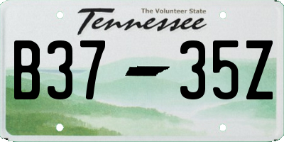 TN license plate B3735Z