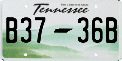TN license plate B3736B