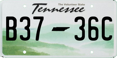 TN license plate B3736C