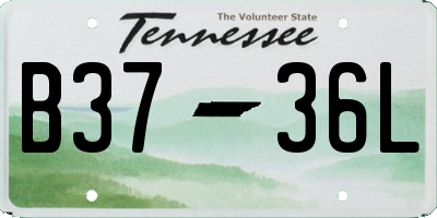 TN license plate B3736L