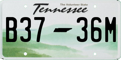 TN license plate B3736M