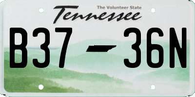 TN license plate B3736N
