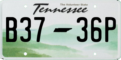 TN license plate B3736P
