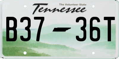 TN license plate B3736T