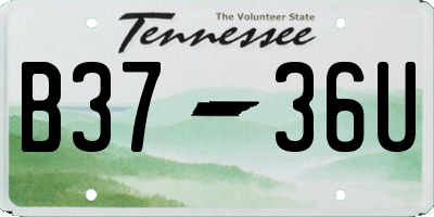 TN license plate B3736U