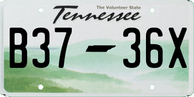 TN license plate B3736X
